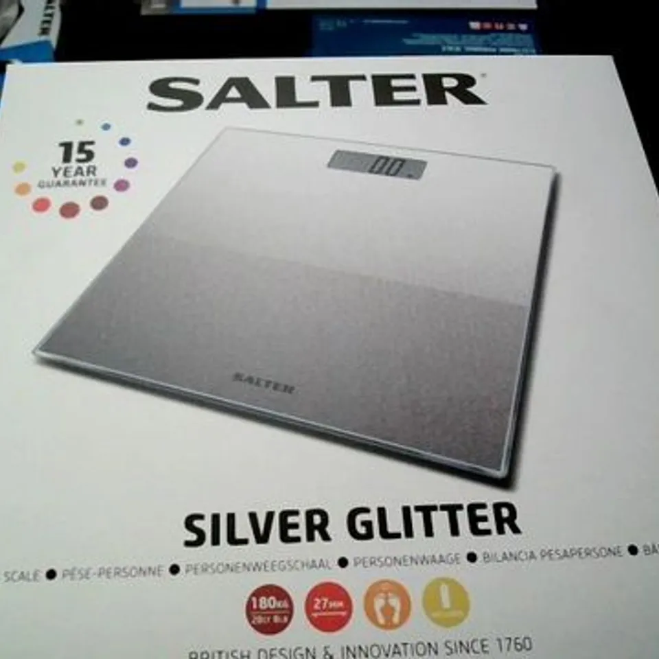 SALTER SILVER GLITTER PERSONAL SCALE