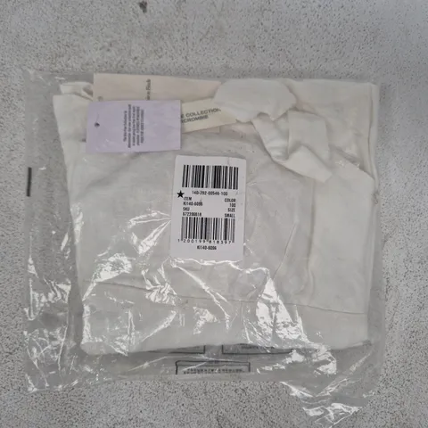 BAGGED ABERCROMBIE & FITCH TOP IN WHITE SIZE SMALL