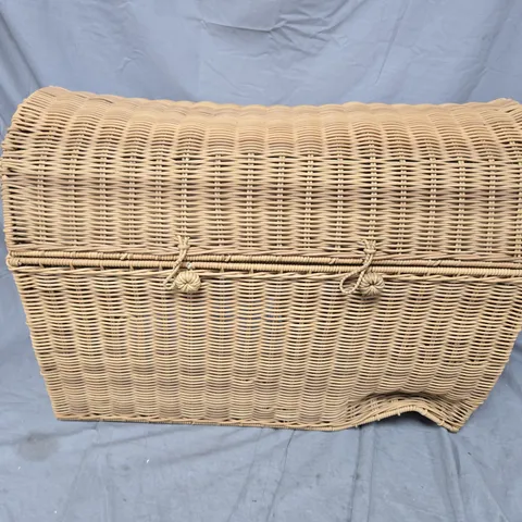 MEDIUM POLY RATTAN STORAGE CHEST