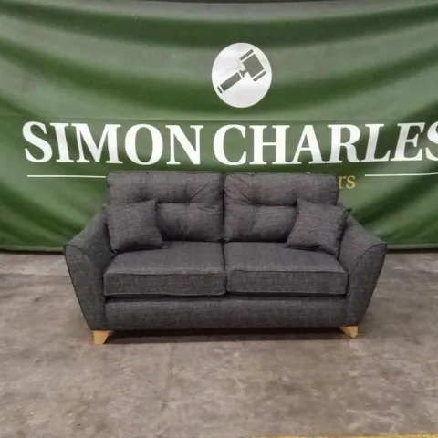 HALSTOW 2 SEATER FABRIC SOFA - CHARCOAL