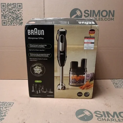 BRAUN MULTIQUICK 5 PRO HAND BLENDER WITH ATTACHMENTS – BOXED
