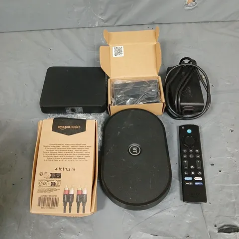 APPROXIMATELY 10 ASSORTED ELECTRICAL PRODUCTS & ACCESSORIES TO INCLUDE REMOTES, CABLES, BT HYBRID CONNECT, ETC