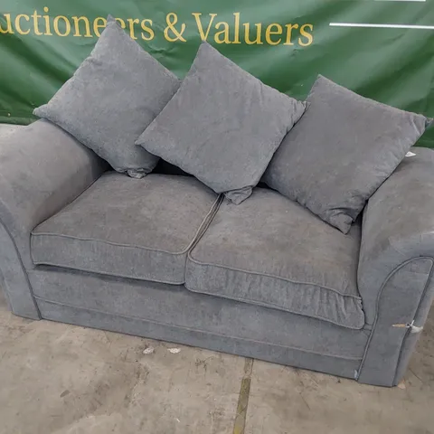 DESIGNER TWO SEATER SOFA GREY FABRIC