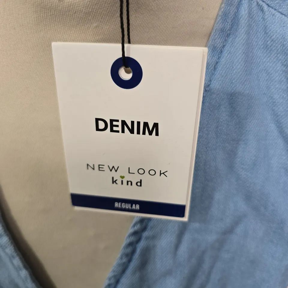 NEW LOOK KIND NETTLE CROPPED DENIM VEST – UK 16