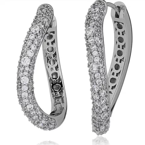 SIX PAIRS OF PAUL COSTELLO FOR DIAMONIQUE WAVE CHAIN LINK EARRINGS SILVER TONE