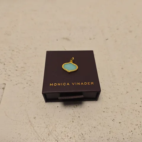 MONICA VINADER TURQUOISE STONE PENDANT β GOLD TONE SETTING