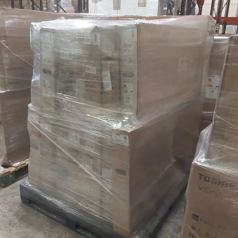 PALLET CONTAINING A LARGE QUANTITY OF ASSORTED DAMAGED TVs