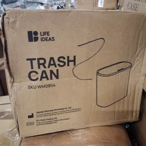 BOXED LIFE IDEAS TRASH CAN GREY/WHITE