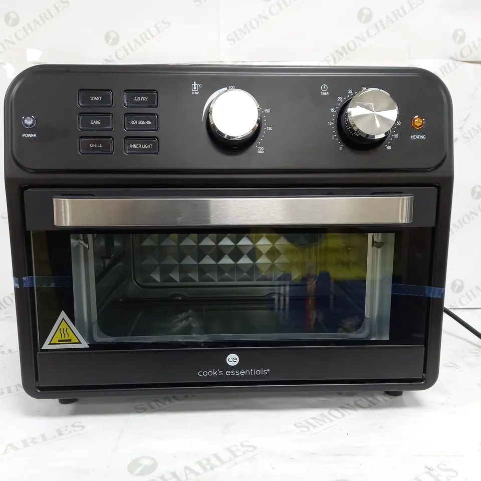 BOXED COOK'S ESSENTIAL 21-LITRE AIRFRYER OVEN IN BLACK