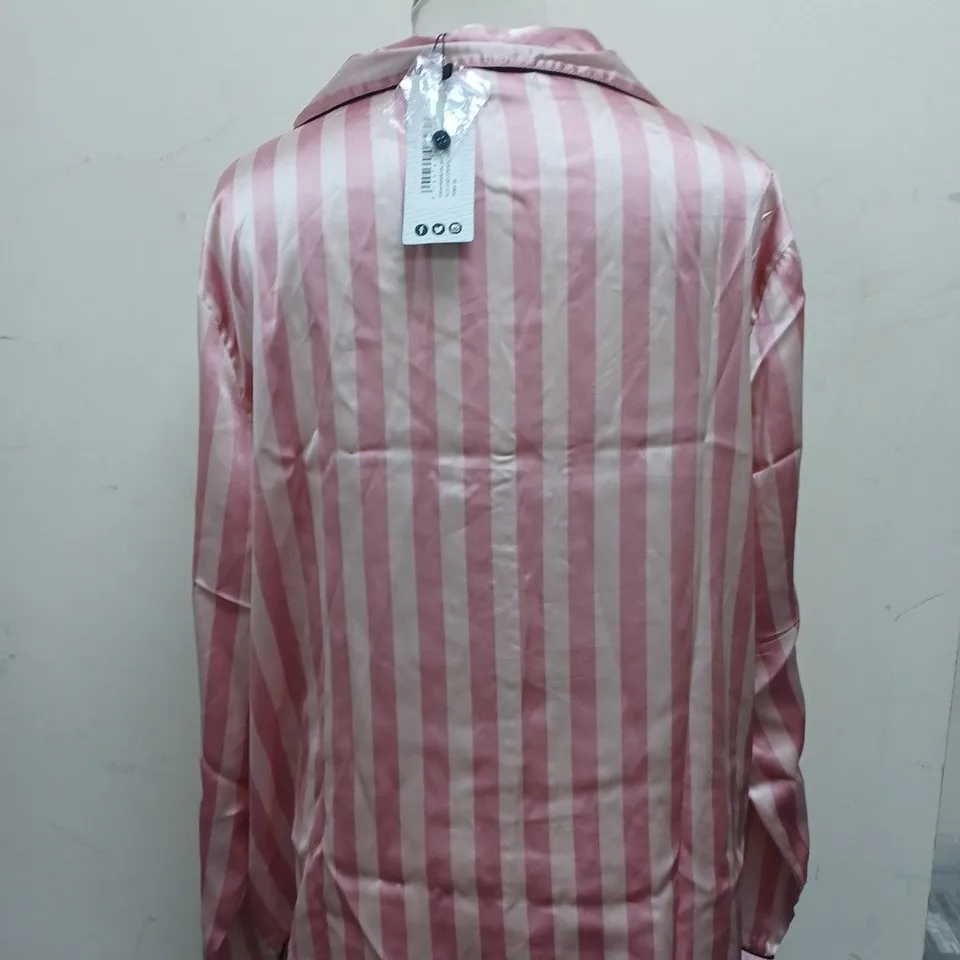 BOOHOO STRIPED PJ TOP - SIZE 18