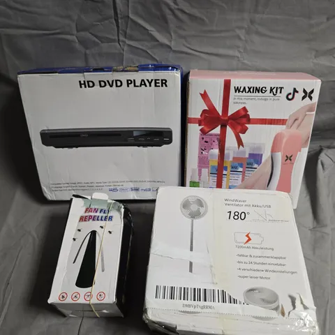 APPROXIMATELY 15 ASSORTED ELECTRICAL PRODUCTS TO INCLUDE WAXING KIT, DVD PLAYER, DESK FAN ETC 