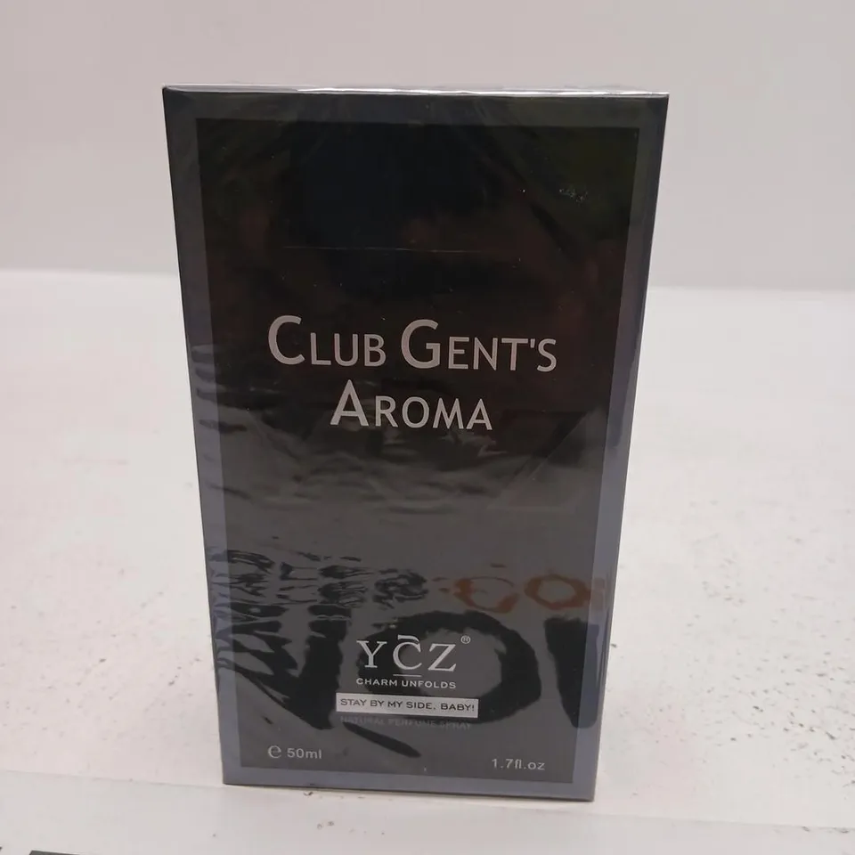 BOXED AND SEALED CLUB GENT'S AROMA YCZ CHARM UNFOLDS NATURAL PERFUME SPRAY 50ML