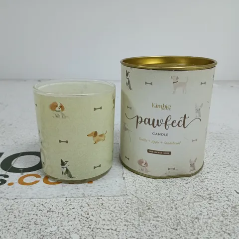 KIMBIE HOME PAWFECT CANDLE VANILLA/APPLE/SANDALWOOD 100% SOY 200G DOGS