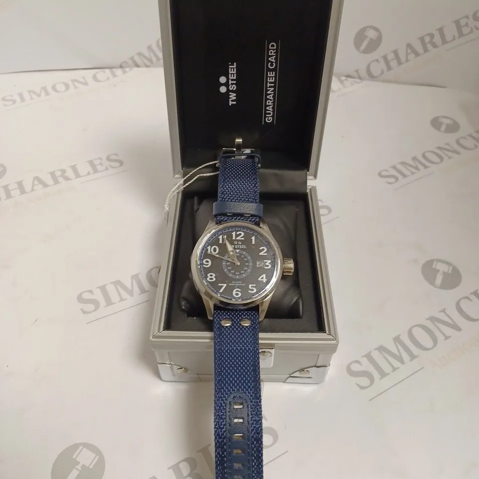 TW STEEL GENTS VOLANTE STAINLESS STEEL 45MM WATCH - BLUE