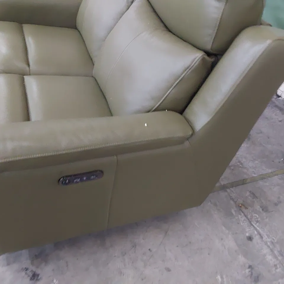 DESIGNER SIENNA POWER RECLINING TWO SEATER SOFA OREGANO LEATHER 