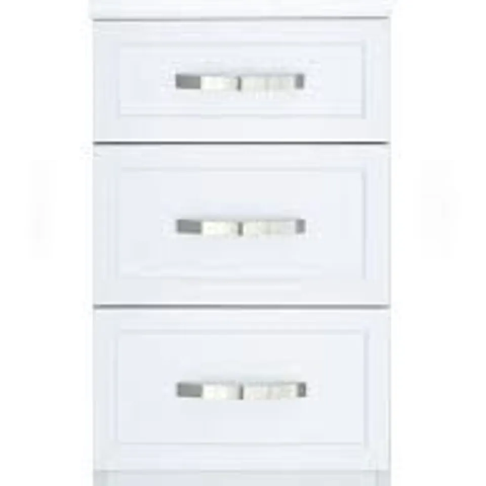 BOXED CAMBERLEY 3 DRAWER CHEST - WHITE 