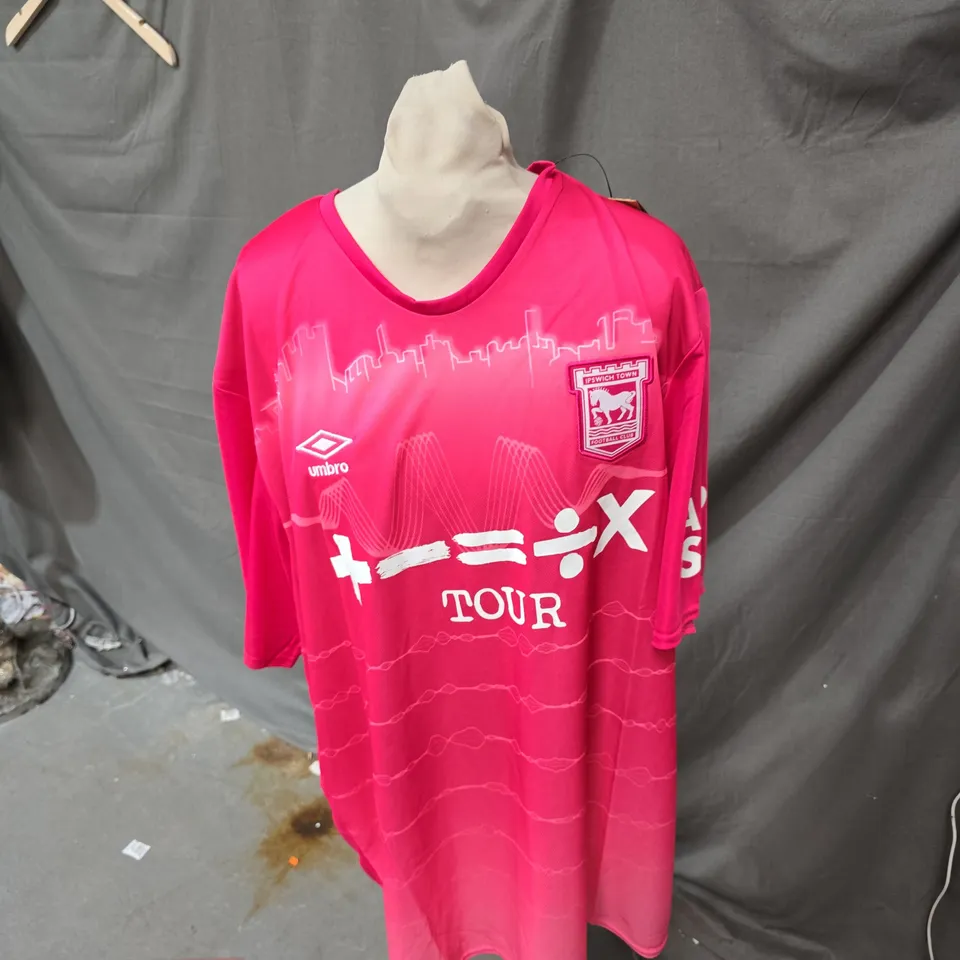 IPSWICH TOWN 3RD JERSEY S/S – UMBRO, PINK, UK 3XL