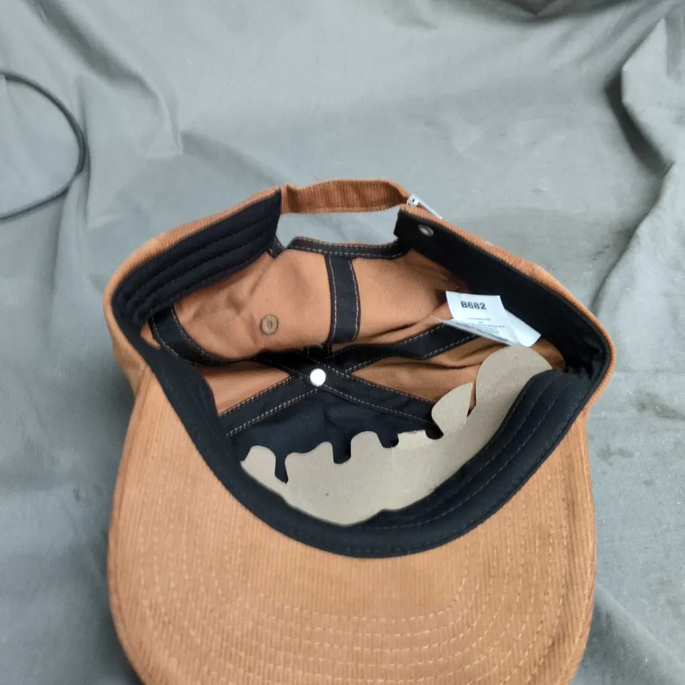 BROWN CORDUROY CAP WITH I'M VERY BUSY EMBROIDERY