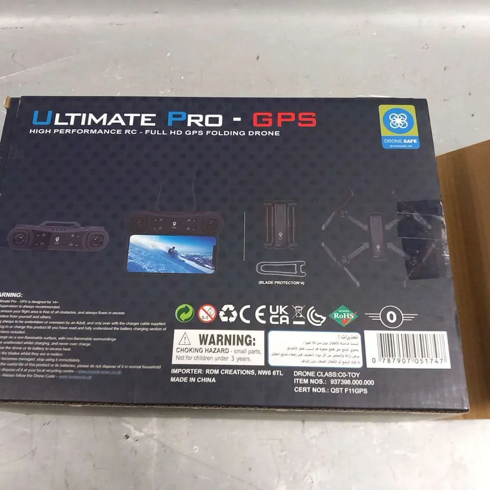 BOXED ULTIMATE PRO-GPS HIGH PERFORMANCE RC- FULL HD GPS FOLDING DRONE