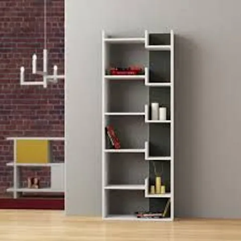 BOXED OPPA BOOKCASE - ANTHRACITE/WHITE