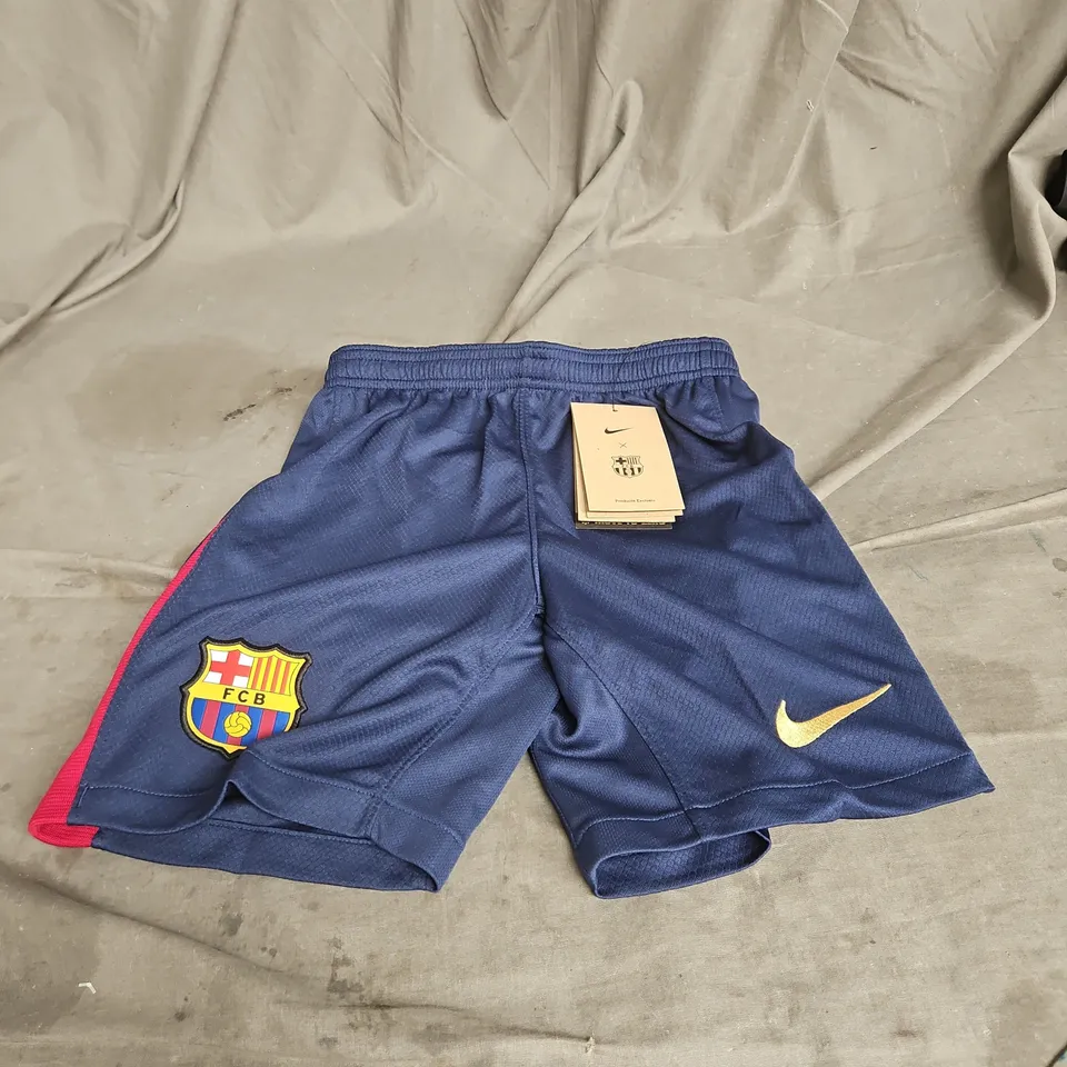 NIKE X FCB DRI-FIT FOOTBALL SHORTS IN NAVY MULTI SIZE S