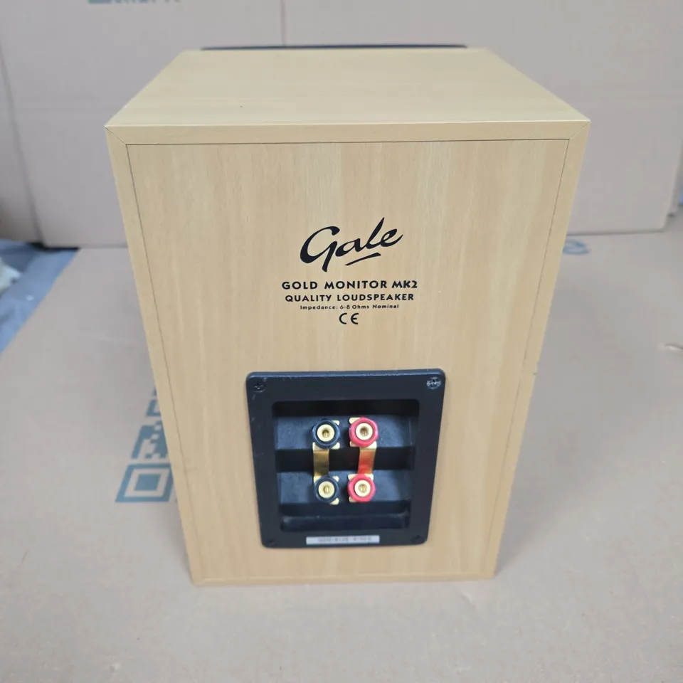 GALE GOLD MONITOR MK2 LOUDSPEAKER – WOOD CABINET, NAVY GRILLE