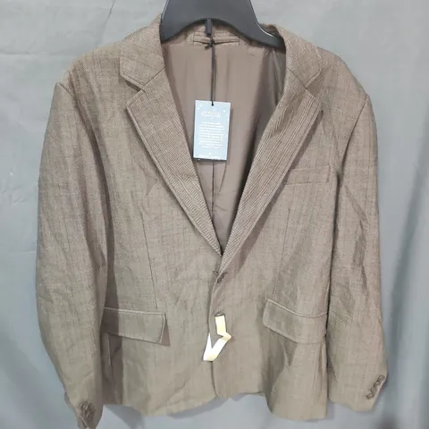 PERCIVAL GROUNDS TAILORED BAZER IN OAK - SIZE 38