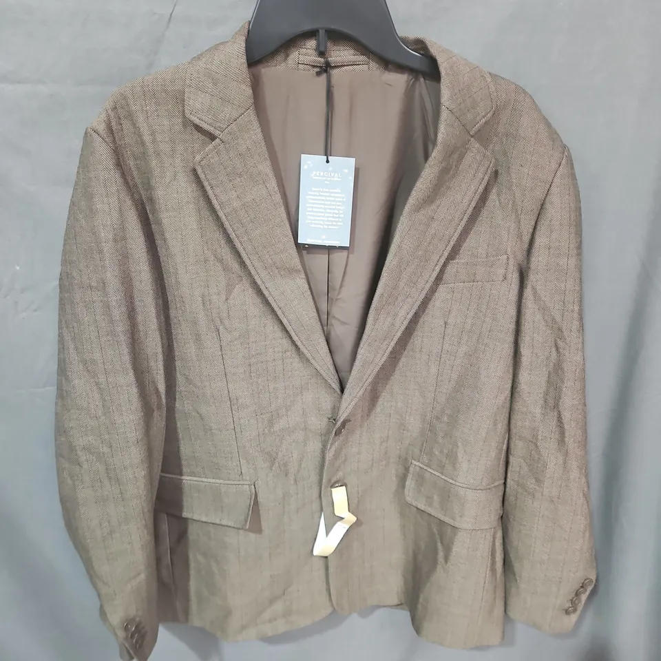 PERCIVAL GROUNDS TAILORED BAZER IN OAK - SIZE 38
