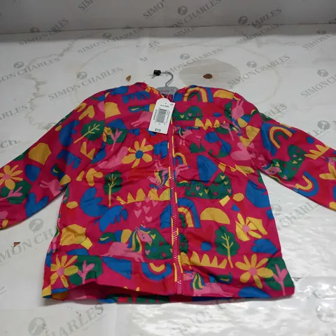 GIRLS ZIPPED WATERPROOF COAT SIZE 3-4 YEARS