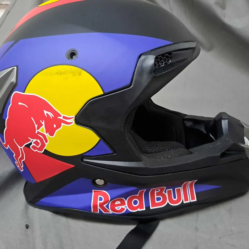RED BULL DOT FMVSS 218 FULL FACE HELMET 
