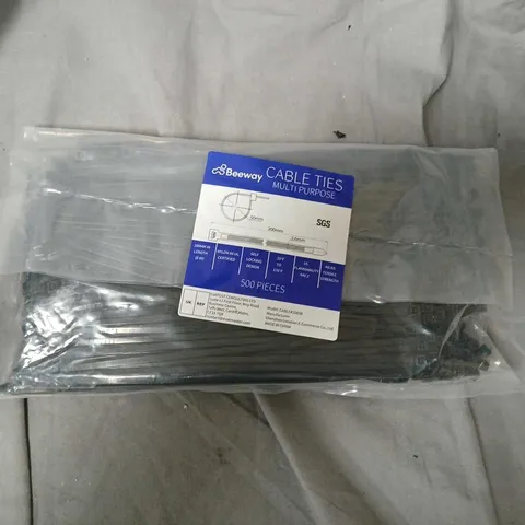 LARGE QUANTITY OF ASSORTED ZIP TIES IN BLACK