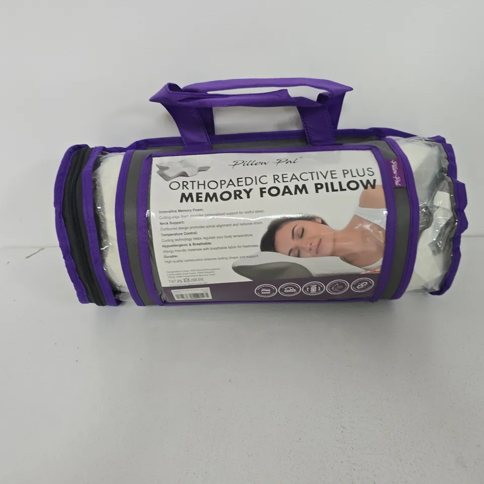 ORTHOPAEDIC REACTIVE PLUS MEMORY FOAM PILLOW – PURPLE