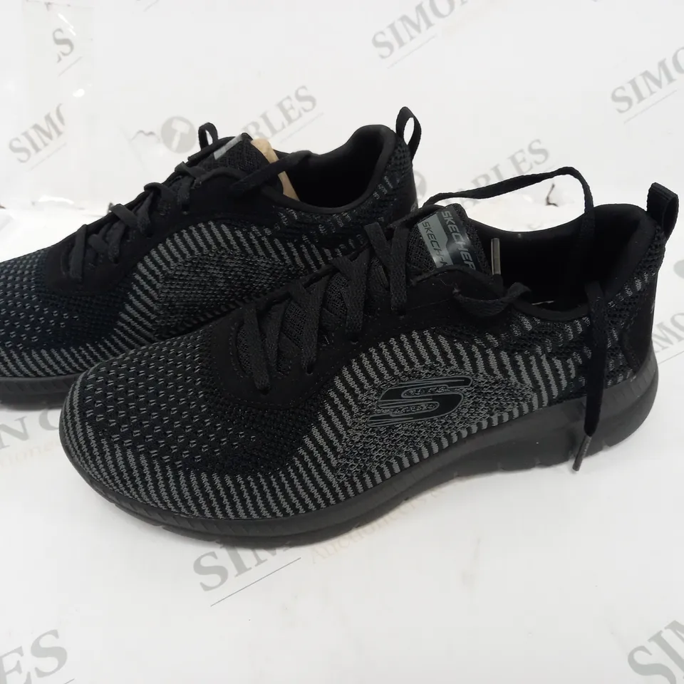 SKECHERS BLACK TRAINERS - 5
