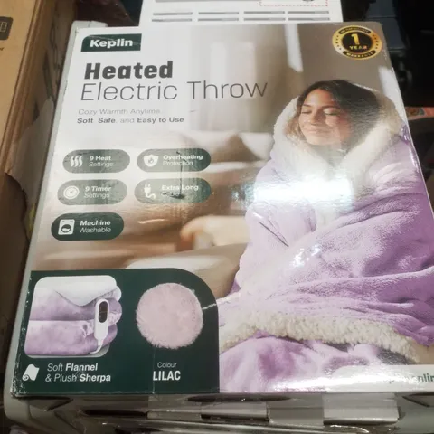 BOXED KEPLIN HEATED ELECTRIC THROW - LILAC