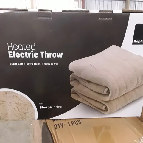 BOXED KEPLIN ELECTRIC HEATED THROW - CREAM 