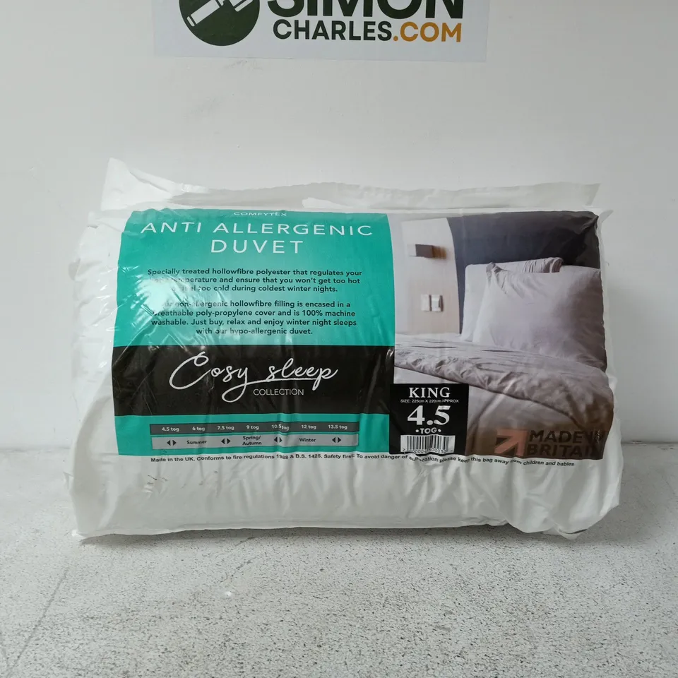 COMFYTEX ANTI ALLEGENIC DUVET KING 4.5 TOG