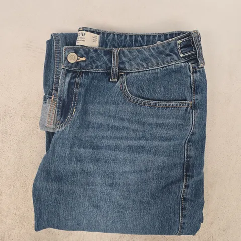 HOLLISTER LOW-RISE BAGGY JEANS IN BLUE SIZE UK 18