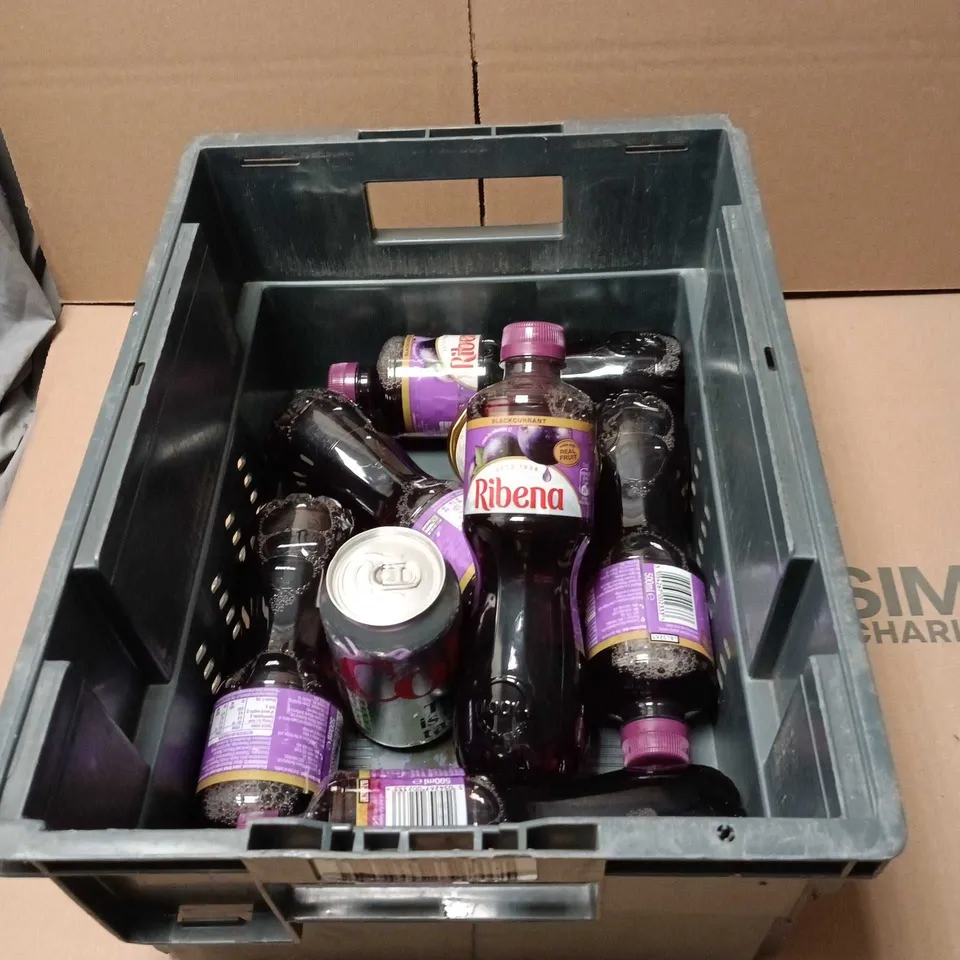 APPROXIMATELY 7 ASSORTED FOOD AND DRINK ITEMS TO INCLUDE CARR MILL, DIET COKE, RIBENA ETC