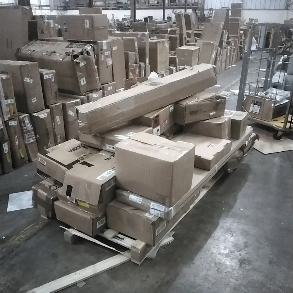 PALLET OF ASSORTED, INCOMPLETE FURNITURE PARTS AND PIECES