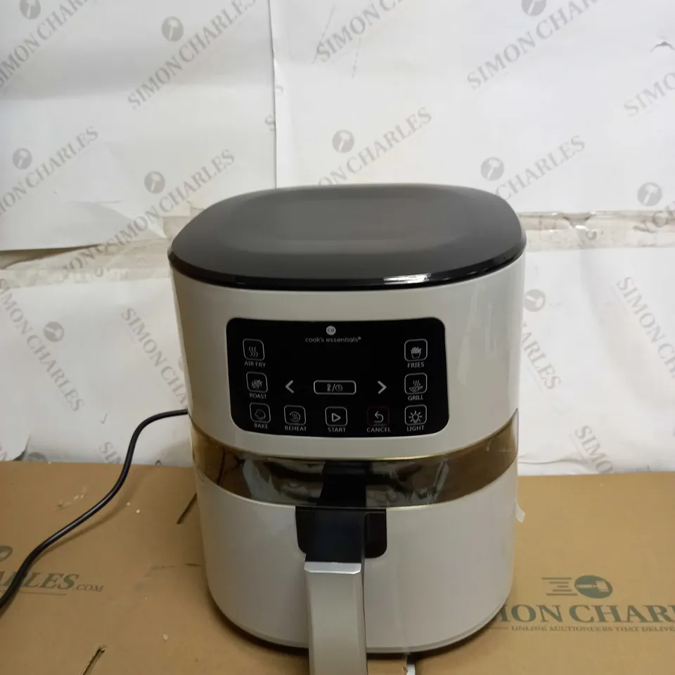 COOK'S ESSENTIALS 4.0L AIR FRYER WITH DIGITAL TOUCHSCREEN & VIEWING SCREEN - COOL GREY