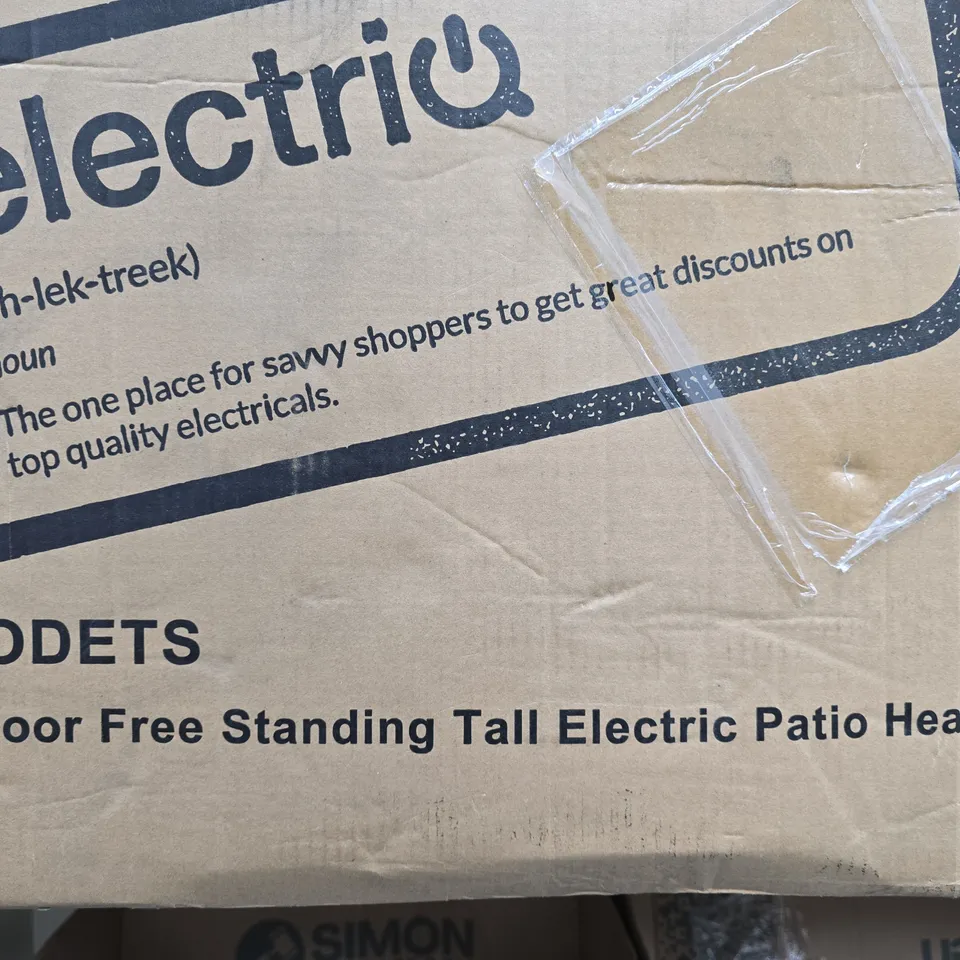 OUTDOOR FREE STANDING TALL ELECTRIC PATIO HEATER – BOXED