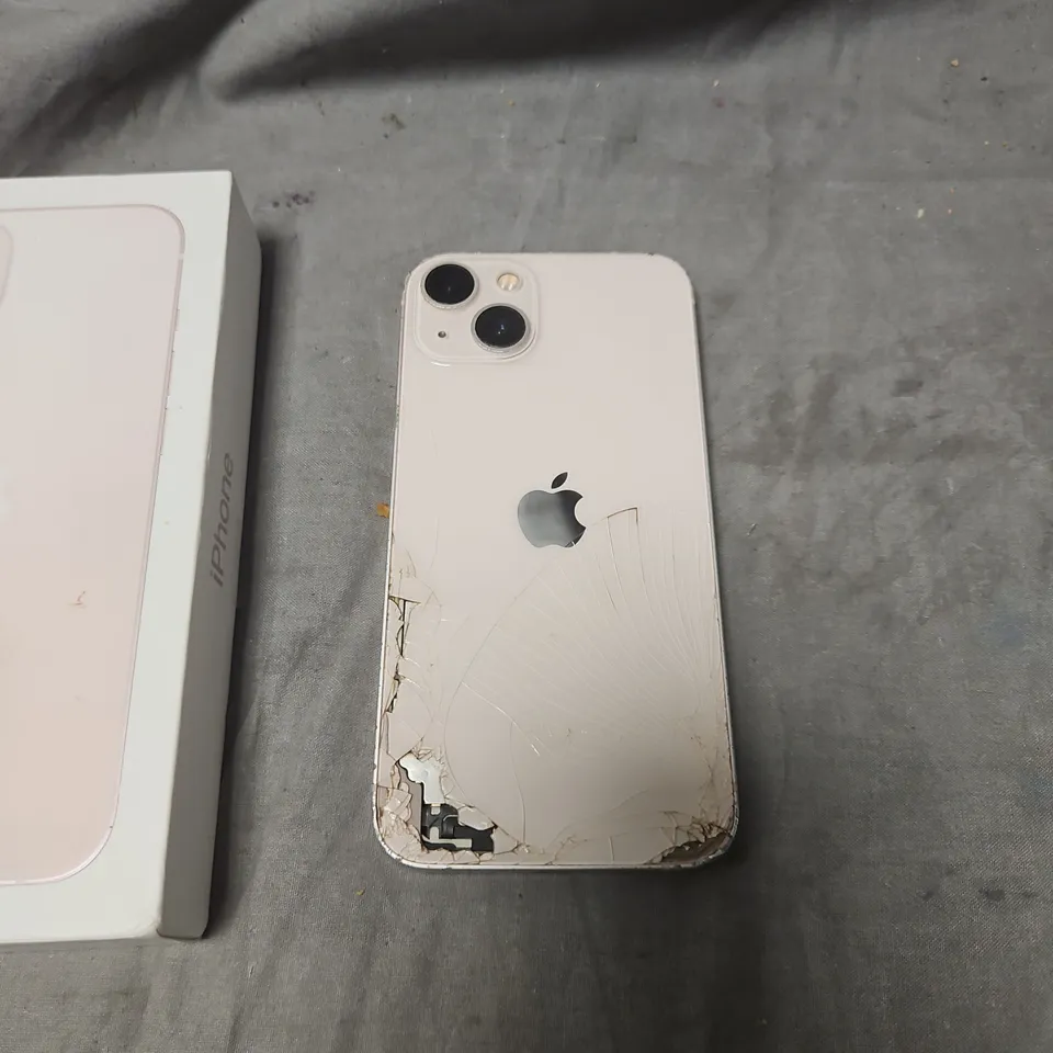 APPLE IPHONE 13 – BOXED, DAMAGED (REAR GLASS CRACKED)