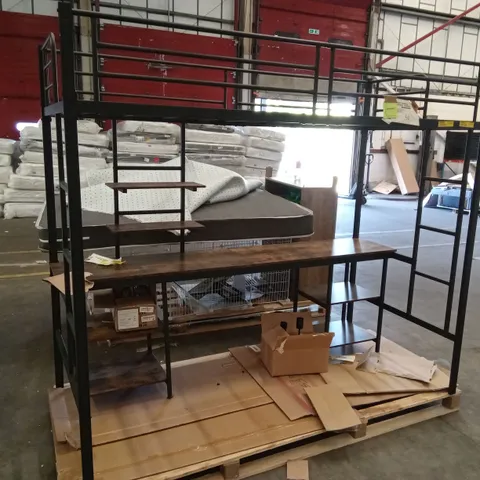 ZEBEDEE METAL LOFT BED WITH STORAGE AND DESK MULTIFUNCTION BED