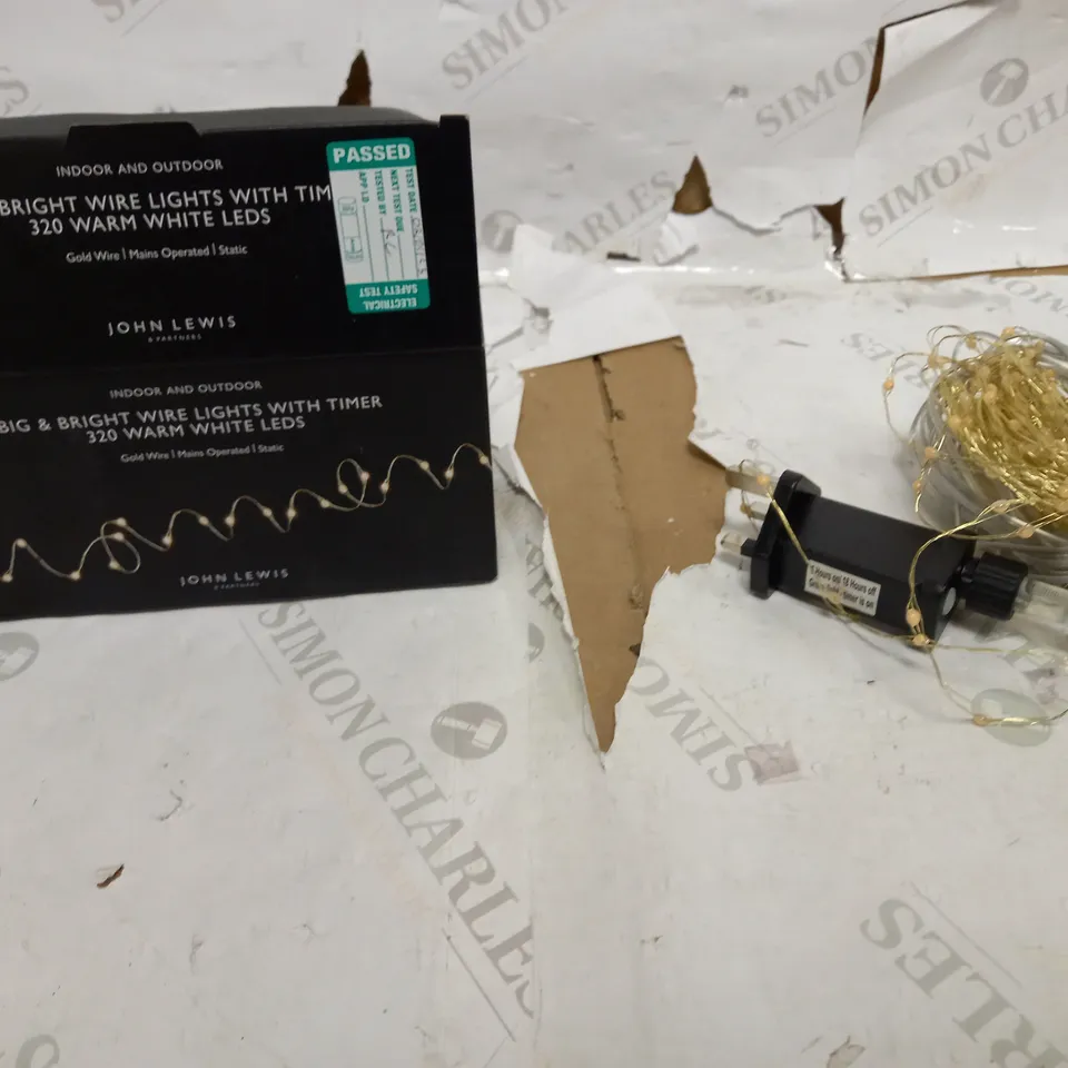 JOHN LEWIS BIG AND BRIGHT WIRE LIGHTS WITH TIMER 320 WARM WHITE LEDS 