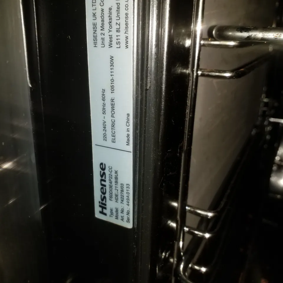 HISENSE HDE3211BIBUK INDUCTION FREESTANDING 60CM ELECTRIC COOKER - BLACK