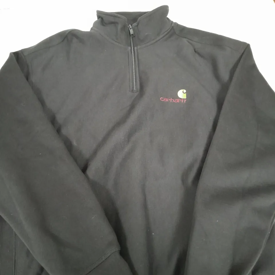 CARHARTT BLACK QUARTER ZIP - LARGE