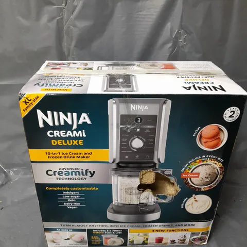 BOXED NINJA CREAMI DELUXE ICE CREAM AND FROZEN TREAT MAKER - NC501UK