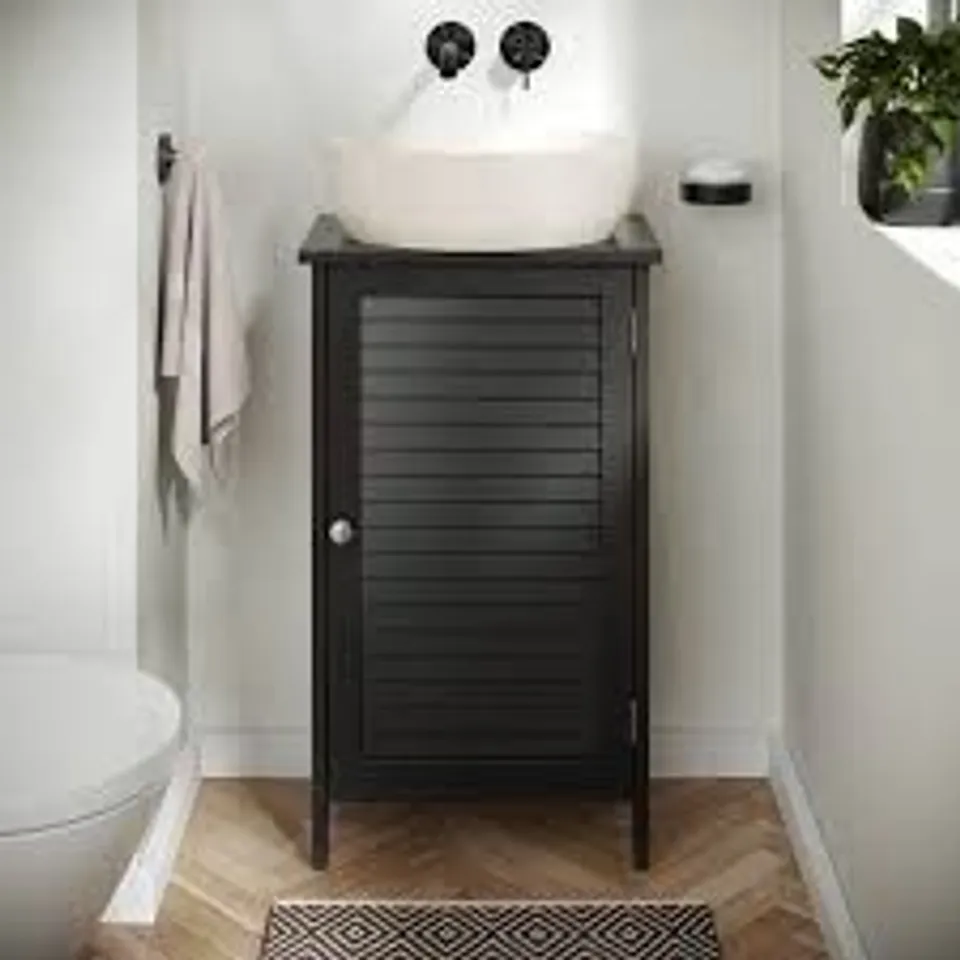 BOXED NAUTICAL CLOAKROOM VANITY UNIT, BLACK (1 BOX)