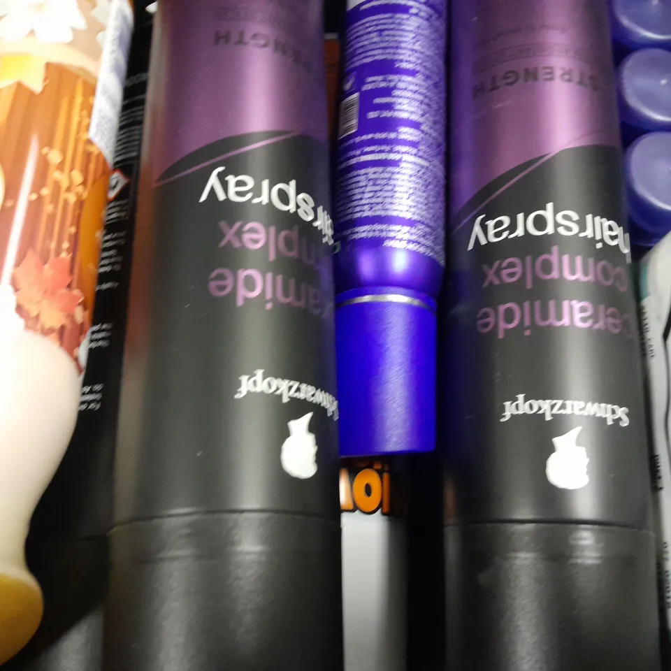 APPROXIMATELY 10 ASSORTED AEROSOLS TO INCLUDE - HAIR SPRAY COLOUR , FOGG BODY SPRAY ETC