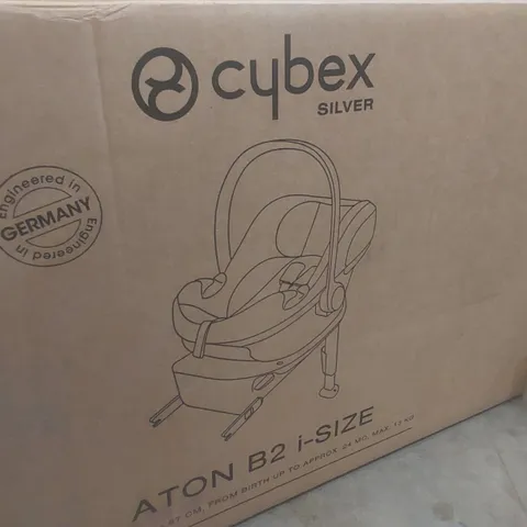 BOXED CYBEX SILVER ATON B2 I-SIZE CAR SEAT AND BASE 